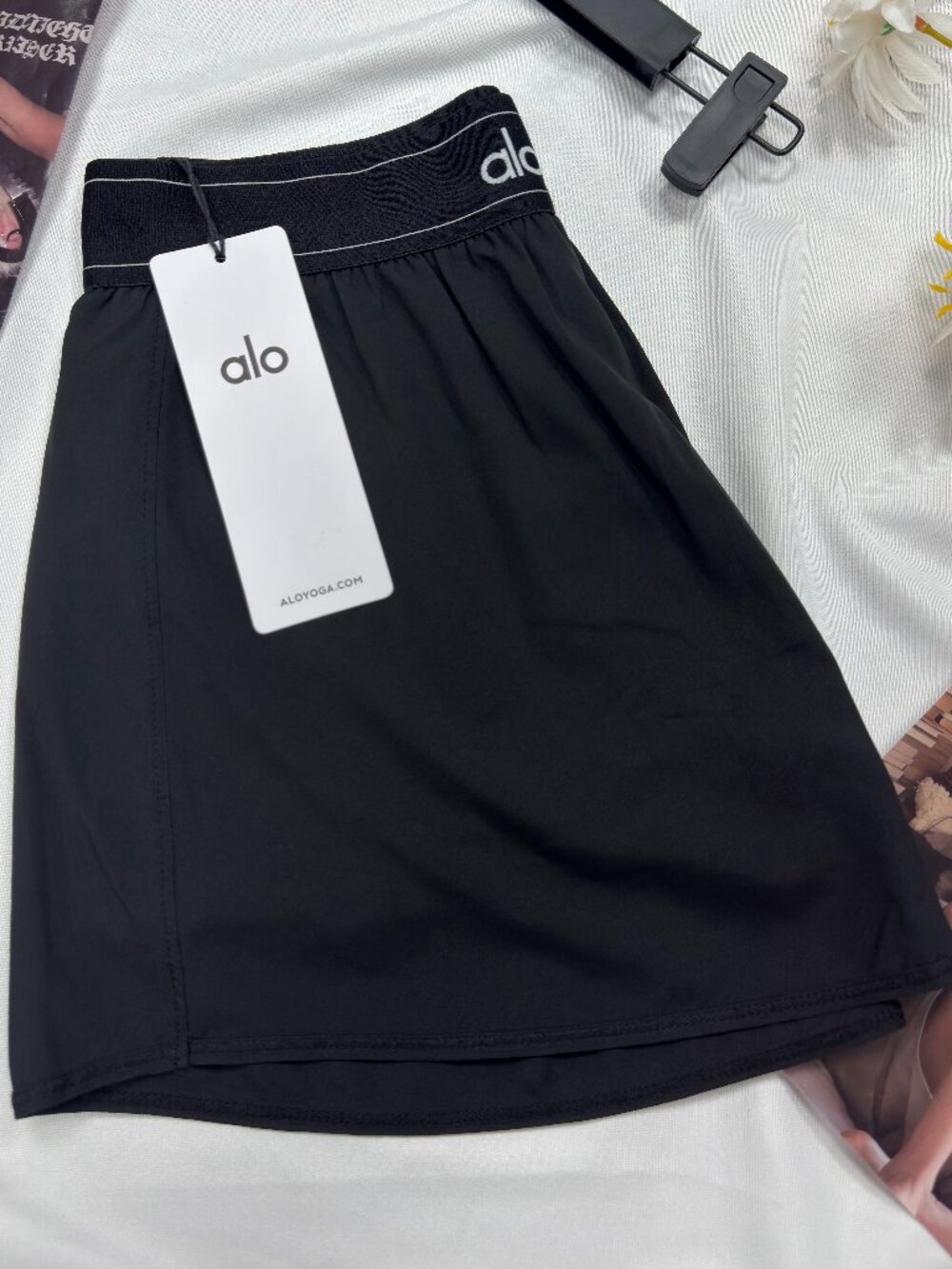 NWT Alo Yoga🤹‍♀️Match Point Tennis Skirt Black - Picture 7 of 7